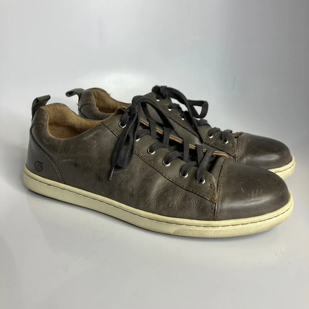 Born Allegheny gray leather lace up shoes sneakers mens size 8.5 business casual